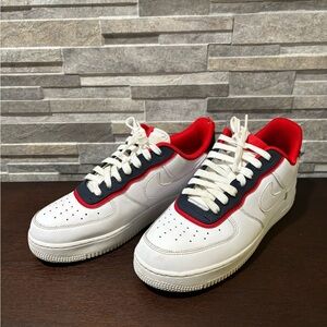 Nike Air Force A02439-100 red white navy blue Obsidian Size 10 8.5